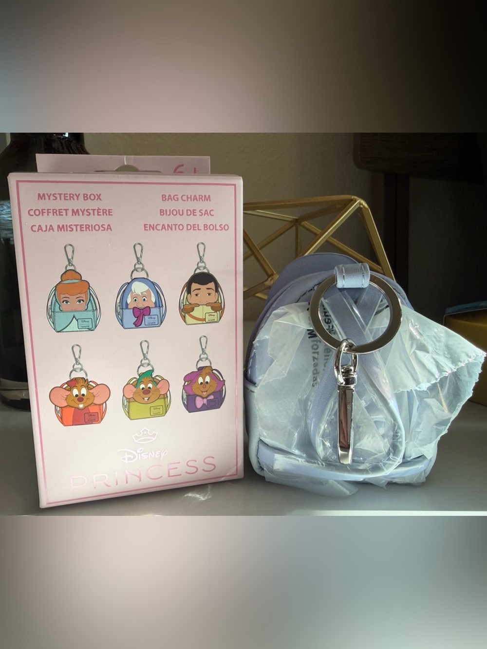 Loungefly Disney Princess Cinderella Fairy Godmother Mini Bag Charm View 2